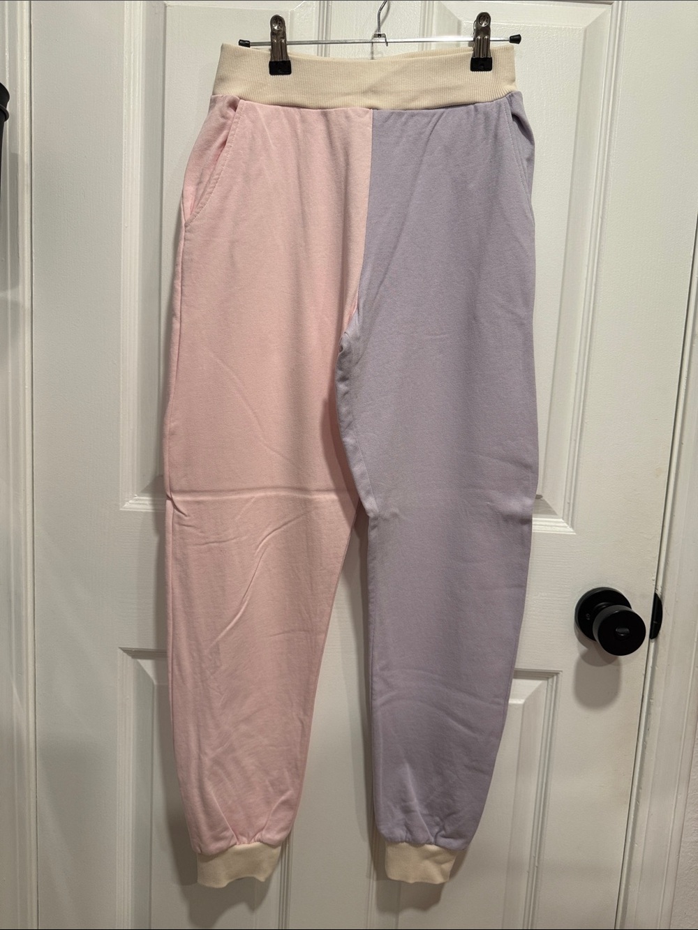 ASOS Two-Tone Pastel Pink & Lavender Jogger Pants